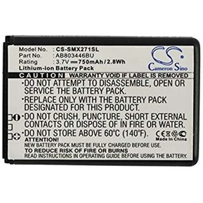CAMERON SINO Samsung AB803446BU utángyártott akkumulátor 750mAh 3.7V CAMERON SINO Samsung AB803446BU utángyártott akkumulátor 750mAh 3.7V