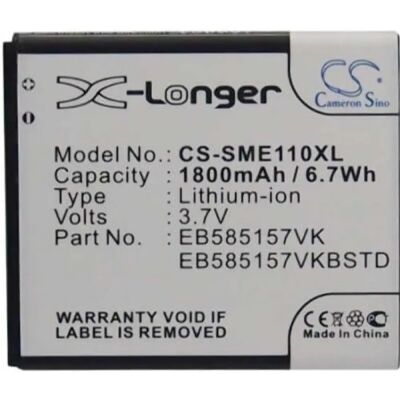 CAMERON SINO X-Longer Samsung EB585157VK/EB585157VKBSTD/EB585157VKBSTD utángyártott akkumulátor 1800mAh 3.7V CAMERON SINO X-Longer Samsung EB585157VK/EB585157VKBSTD/EB585157VKBSTD utángyártott akkumulátor 1800mAh 3.7V