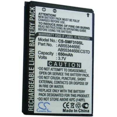 CAMERON SINO Samsung AB553446BECSTD utángyártott akkumulátor 650mAh 3.7V CAMERON SINO Samsung AB553446BECSTD utángyártott akkumulátor 650mAh 3.7V