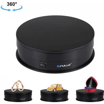 Puluz 360° Elektromos Forgótábla - Kamera, Ékszerek, Óra, 15cm Fekete - Forgó Kijelző Puluz 360° Elektromos Forgótábla - Kamera, Ékszerek, Óra, 15cm Fekete - Forgó Kijelző