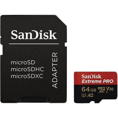 SanDisk Extreme Pro 64GB MicroSDXC 80 MB/s SDSQXCU-064G-GN6MA SanDisk Extreme Pro 64GB MicroSDXC 80 MB/s SDSQXCU-064G-GN6MA