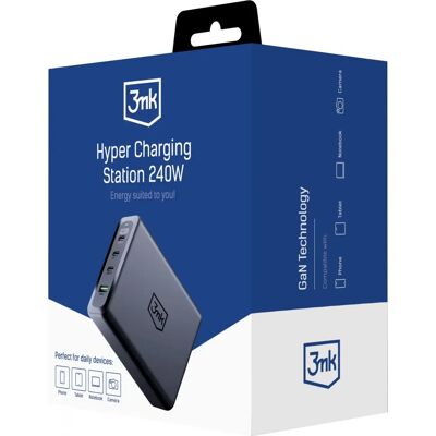 Hyper Töltőállomás 240W - Fekete, USB-C, Quick Charge Hyper Töltőállomás 240W - Fekete, USB-C, Quick Charge