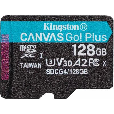 Kingston Canvas Go! Plus 128GB MicroSDXC 160 MB/s SDCG4/128GBSP Kingston Canvas Go! Plus 128GB MicroSDXC 160 MB/s SDCG4/128GBSP