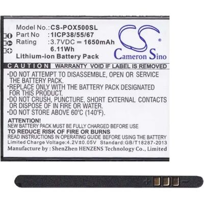 CAMERON SINO Navon Mizu D501 CAMERON SINO Li-Ion akku 3.7V/1650mAh, NAVON G55133 kompatibilis, FEKETE CAMERON SINO Navon Mizu D501 CAMERON SINO Li-Ion akku 3.7V/1650mAh, NAVON G55133 kompatibilis, FEKETE