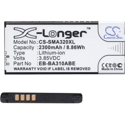 CAMERON SINO Samsung A3 (2016) CAMERON SINO Li-Ion akku 3.85V/2300mAh, Samsung EB-BA310ABE kompatibilis, FEKETE CAMERON SINO Samsung A3 (2016) CAMERON SINO Li-Ion akku 3.85V/2300mAh, Samsung EB-BA310ABE kompatibilis, FEKETE