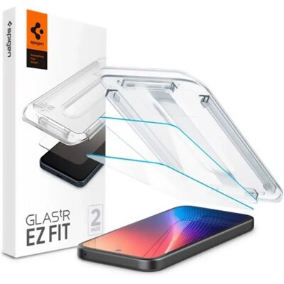 SPIGEN EZ FIT képernyővédő üveg 2db (2.5D. tokbarát. ultravékony. 0.2mm. 9H + segédkeret) ÁTLÁTSZÓ SPIGEN EZ FIT képernyővédő üveg 2db (2.5D. tokbarát. ultravékony. 0.2mm. 9H + segédkeret) ÁTLÁTSZÓ
