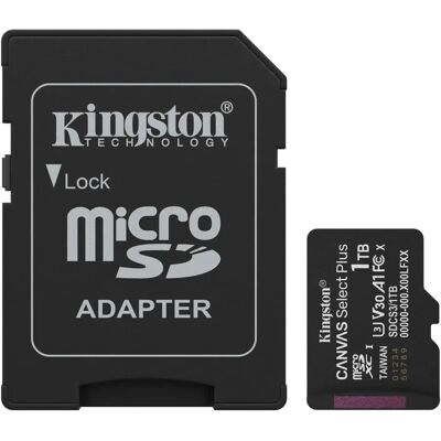 Kingston Canvas Select Plus 1000GB MicroSDXC 30 MB/s SDCS3/1TB Kingston Canvas Select Plus 1000GB MicroSDXC 30 MB/s SDCS3/1TB