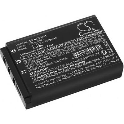 CAMERON SINO Li-Ion akku 3.7V/1400mAh Kodak KLIC-5001 kompatibilis Fekete CS-KLIC5001 CAMERON SINO Li-Ion akku 3.7V/1400mAh Kodak KLIC-5001 kompatibilis Fekete CS-KLIC5001