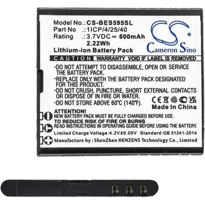 CAMERON SINO Bea-fon SL495/SL595 Li-Ion akku 3.7V/600mAh 1ICP/4/25/40 kompatibilis CS-BES595SL CAMERON SINO Bea-fon SL495/SL595 Li-Ion akku 3.7V/600mAh 1ICP/4/25/40 kompatibilis CS-BES595SL