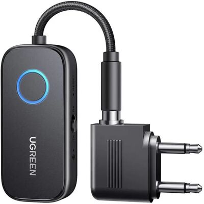 UGREEN CM671 Bluetooth 5.2 vevő/adó + repülőgép adapter fekete UGREEN CM671 Bluetooth 5.2 vevő/adó + repülőgép adapter fekete