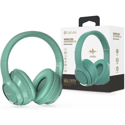 Devia Kintone V2 Vezeték nélküli Bluetooth Fejhallgató - Zöld Devia Kintone V2 Vezeték nélküli Bluetooth Fejhallgató - Zöld