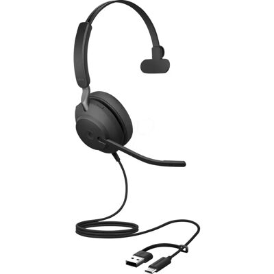 JABRA Evolve2 40 SE USB C/A UC Mono fekete JABRA Evolve2 40 SE USB C/A UC Mono fekete