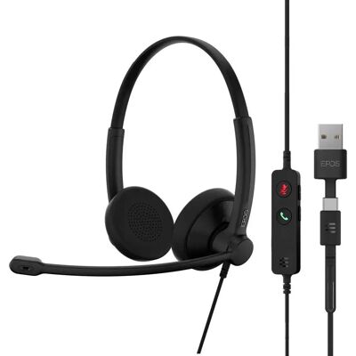 EPOS IMPACT 100 UC Stereo USB-C+A fekete EPOS IMPACT 100 UC Stereo USB-C+A fekete
