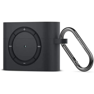 SPIGEN CLASSIC SHUFFLE szilikon tok karabiner FEKETE Apple AirPods Pro SPIGEN CLASSIC SHUFFLE szilikon tok karabiner FEKETE Apple AirPods Pro