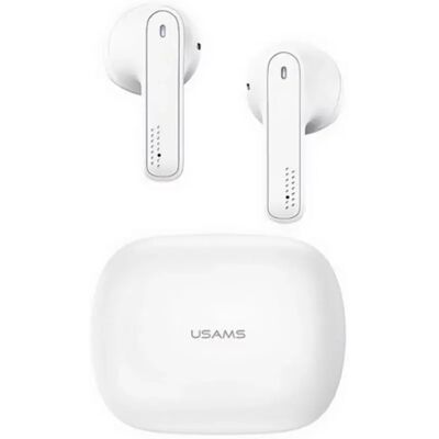USAMS SM01 bluetooth fülhallgató SZTEREO v5.0, zajszűrő + töltőtok, FEHÉR USAMS SM01 bluetooth fülhallgató SZTEREO v5.0, zajszűrő + töltőtok, FEHÉR