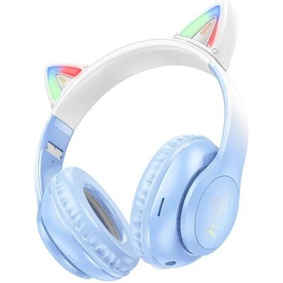 Hoco Cseresznyevirág Bluetooth Macskafül Fejhallgató - Vezeték nélküli, 12h Hoco Cseresznyevirág Bluetooth Macskafül Fejhallgató - Vezeték nélküli, 12h
