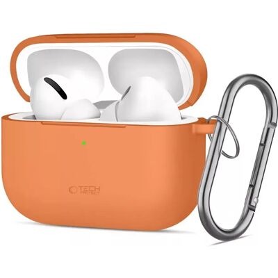 TECH-PROTECT Silicone Hook tok karabinerrel AirPods Pro 3 narancs TECH-PROTECT Silicone Hook tok karabinerrel AirPods Pro 3 narancs
