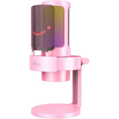 FIFINE A8P kondenzátor kardioid mikrofon állvánnyal rózsaszín USB A8P FIFINE A8P kondenzátor kardioid mikrofon állvánnyal rózsaszín USB A8P