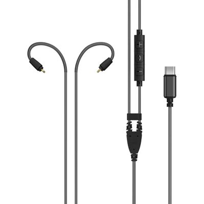 MEE USB-C fülhallgató kábel mikrofonnal MX Pro M6 Pro fekete MEE-CABLE-USB-PRO-BK MEE USB-C fülhallgató kábel mikrofonnal MX Pro M6 Pro fekete MEE-CABLE-USB-PRO-BK