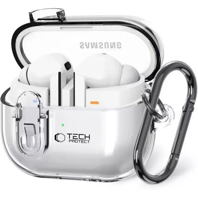 TECH-PROTECT FlexAir Samsung Galaxy Buds 3 / 3 FE / 3 Pro tok karabinerrel átlátszó SP112674 TECH-PROTECT FlexAir Samsung Galaxy Buds 3 / 3 FE / 3 Pro tok karabinerrel átlátszó SP112674