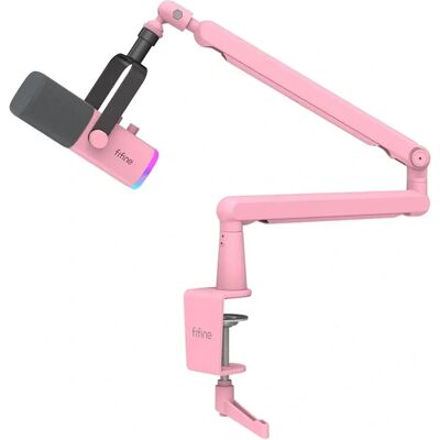 FIFINE TAM8 játékos mikrofon RGB háttérvilágítással rózsaszín FIFINE TAM8 játékos mikrofon RGB háttérvilágítással rózsaszín