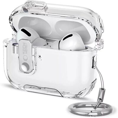 TECH-PROTECT Bounce Pro tok karabinerrel AirPods Pro 3 átlátszó TECH-PROTECT Bounce Pro tok karabinerrel AirPods Pro 3 átlátszó