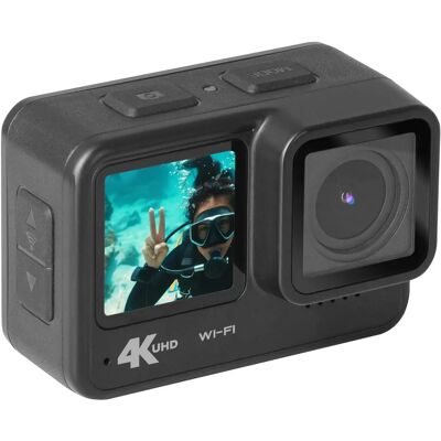 TREVI GO-2600 4K sportkamera dupla IPS kijelző Wi-Fi vízálló tok TREVI GO-2600 4K sportkamera dupla IPS kijelző Wi-Fi vízálló tok