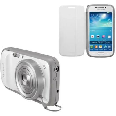 Samsung Galaxy S4 Zoom flip tok objektív porvédővel fehér EF-GGS10FWEG Samsung Galaxy S4 Zoom flip tok objektív porvédővel fehér EF-GGS10FWEG