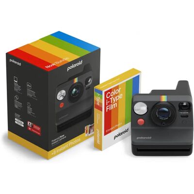 POLAROID Now Gen 3 instant fényképezőgép fekete + 8 db színes film POLAROID Now Gen 3 instant fényképezőgép fekete + 8 db színes film