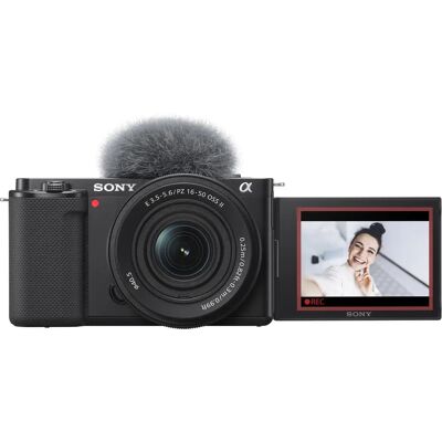 Sony ZV-E10 vlogkamera + E PZ 16-50 mm f/3.5-5.6 OSS objektív KIT fekete Sony ZV-E10 vlogkamera + E PZ 16-50 mm f/3.5-5.6 OSS objektív KIT fekete
