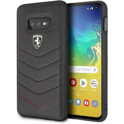 Acer FERRARI Heritage tűzdelt bőr kemény tok Samsung Galaxy S10 Lite fekete Acer FERRARI Heritage tűzdelt bőr kemény tok Samsung Galaxy S10 Lite fekete