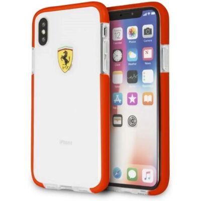 Acer FERRARI Fényes hátlaptok oldalán Racing logóval iPhone X piros-átlátszó Acer FERRARI Fényes hátlaptok oldalán Racing logóval iPhone X piros-átlátszó