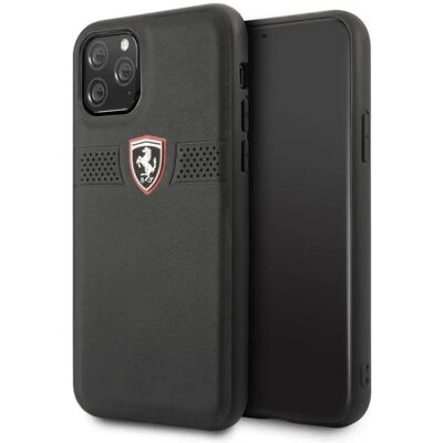 Acer FERRARI Bőr hátlap tok Dombornyomott lukacsos csíkkal Ferrari Off Track Logóval iPhone 11 Pro fekete Acer FERRARI Bőr hátlap tok Dombornyomott lukacsos csíkkal Ferrari Off Track Logóval iPhone 11 Pro fekete