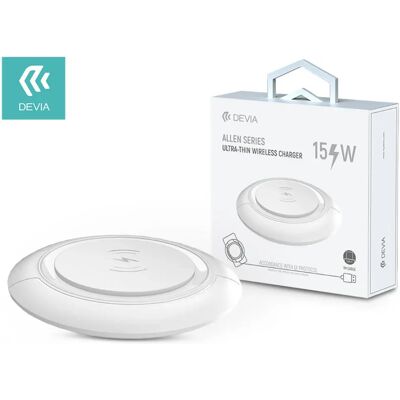 Devia Allen Series V3 Vezeték nélküli töltő - 15W, Fehér Devia Allen Series V3 Vezeték nélküli töltő - 15W, Fehér