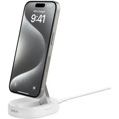 Belkin Boost Up Charge Pro Asztali vezeték nélküli MagSafe töltőállvány 15W fehér Belkin Boost Up Charge Pro Asztali vezeték nélküli MagSafe töltőállvány 15W fehér