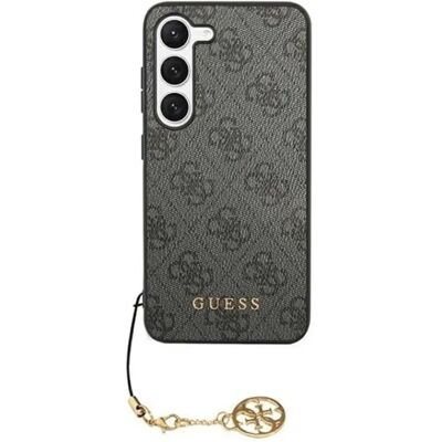 GUESS 4G Charms Samsung Galaxy S24 Ultra szilikon tok sötétszürke GUESS 4G Charms Samsung Galaxy S24 Ultra szilikon tok sötétszürke