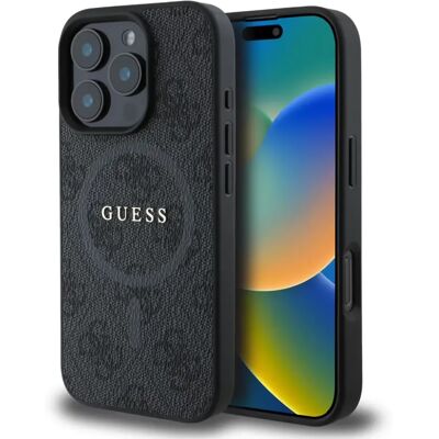 GUESS 4G Ring MagSafe hátlaptok Classic logó iPhone 16 Pro Max fekete GUESS 4G Ring MagSafe hátlaptok Classic logó iPhone 16 Pro Max fekete