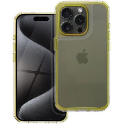 MATRIX Apple iPhone 15 Pro hátlap tok kameravédő peremmel sárga MATRIX Apple iPhone 15 Pro hátlap tok kameravédő peremmel sárga