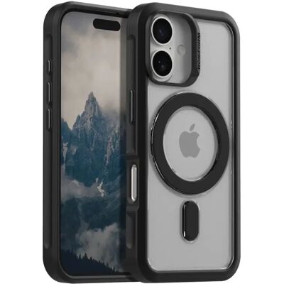 ROKFORM Slim mágneses hátlaptok iPhone 16 fekete-átlátszó ROKFORM Slim mágneses hátlaptok iPhone 16 fekete-átlátszó