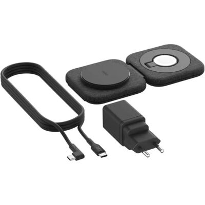 Belkin Boost Charge Pro 2in1 vezeték nélküli mágneses utazó töltőpad 15W fekete Belkin Boost Charge Pro 2in1 vezeték nélküli mágneses utazó töltőpad 15W fekete