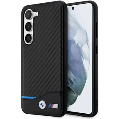 BMW Samsung S23 Plus BMW LEATHER CARBON műanyag telefonvédő karbon minta FEKETE BMW Samsung S23 Plus BMW LEATHER CARBON műanyag telefonvédő karbon minta FEKETE