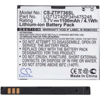 CAMERON SINO ZTE Atlas 3.5W CAMERON SINO Li-Ion akku 3.7V/1100mAh, Orange Li3712T42P3h475248 kompatibilis, FEKETE CAMERON SINO ZTE Atlas 3.5W CAMERON SINO Li-Ion akku 3.7V/1100mAh, Orange Li3712T42P3h475248 kompatibilis, FEKETE