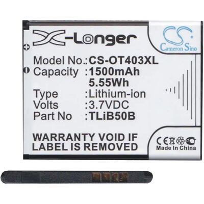 CAMERON SINO Alcatel OT-2008G CAMERON SINO Li-Ion akku 3.7V/1500mAh, Alcatel CAB60B0000C2 kompatibilis, FEKETE CAMERON SINO Alcatel OT-2008G CAMERON SINO Li-Ion akku 3.7V/1500mAh, Alcatel CAB60B0000C2 kompatibilis, FEKETE