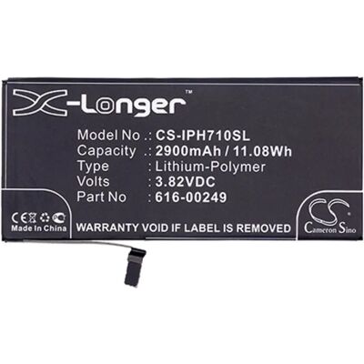 CAMERON SINO iPhone 7 Plus 5.5 CAMERON SINO Li-Polymer akku 3.82V/2900mAh, Apple 616-00249 kompatibilis, FEKETE CAMERON SINO iPhone 7 Plus 5.5 CAMERON SINO Li-Polymer akku 3.82V/2900mAh, Apple 616-00249 kompatibilis, FEKETE