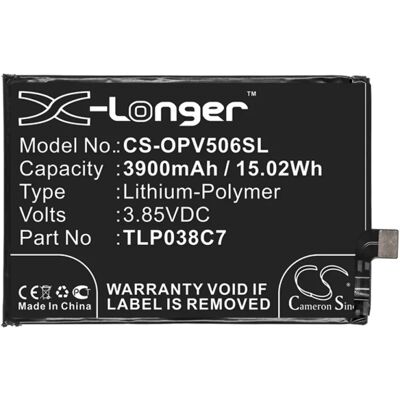 CAMERON SINO Alcatel 5V CAMERON SINO Li-Polymer akku 3.85V/3900mAh, Alcatel TLP038C7 kompatibilis, FEKETE CAMERON SINO Alcatel 5V CAMERON SINO Li-Polymer akku 3.85V/3900mAh, Alcatel TLP038C7 kompatibilis, FEKETE