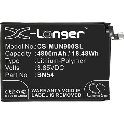 CAMERON SINO Redmi Note 9 CAMERON SINO Li-Polymer akku 3.85V/4800mAh, Xiaomi BN54 kompatibilis, FEKETE CAMERON SINO Redmi Note 9 CAMERON SINO Li-Polymer akku 3.85V/4800mAh, Xiaomi BN54 kompatibilis, FEKETE