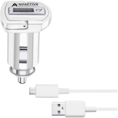 Cellular Line Autós töltő USB aljzat 15W gyorstöltő + microUSB kábel fehér Cellular Line Autós töltő USB aljzat 15W gyorstöltő + microUSB kábel fehér