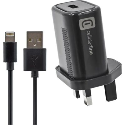 Cellular Line Utazó töltő USB aljzat 12W + lightning kábel Cellular Line Utazó töltő USB aljzat 12W + lightning kábel