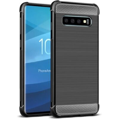 IMAK Samsung S10 IMAK VEGA szilikon telefonvédő ütésállóság, karbon minta, FEKETE IMAK Samsung S10 IMAK VEGA szilikon telefonvédő ütésállóság, karbon minta, FEKETE