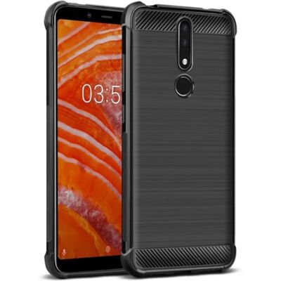 IMAK Nokia 3.1 Plus IMAK VEGA szilikon telefonvédő ütésállóság, karbon minta, FEKETE IMAK Nokia 3.1 Plus IMAK VEGA szilikon telefonvédő ütésállóság, karbon minta, FEKETE